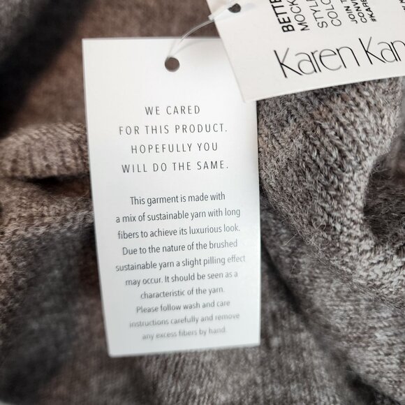 New Karen Kane women Medium mock neck gray sweater soft cozy - Picture 11 of 12